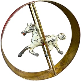 SMALL GEORGE BROWN HORSE HOOP TOY