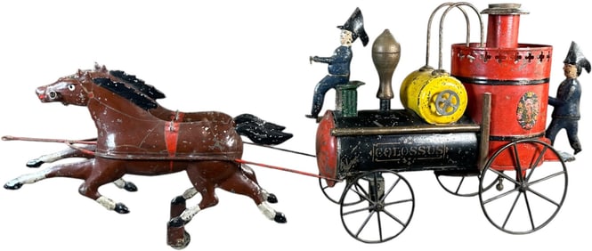 LARGE ALTHOF BERGMANN COLOSSUS FIRE PUMPER