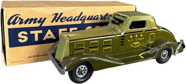 BOXED MARX ARMY HEADQUARTERS STAFF COUPE