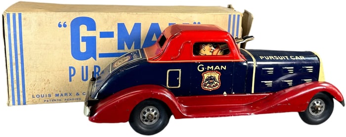 MARX BOXED G-MAN PURSUIT CAR