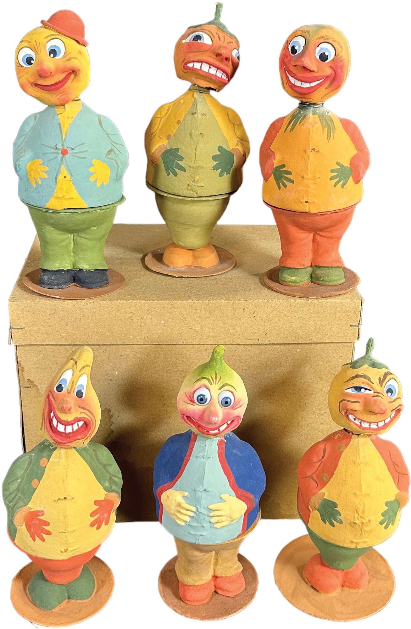 BOX OF SIX CONTEMPORARY HALLOWEEN NODDERS (1 of 9)