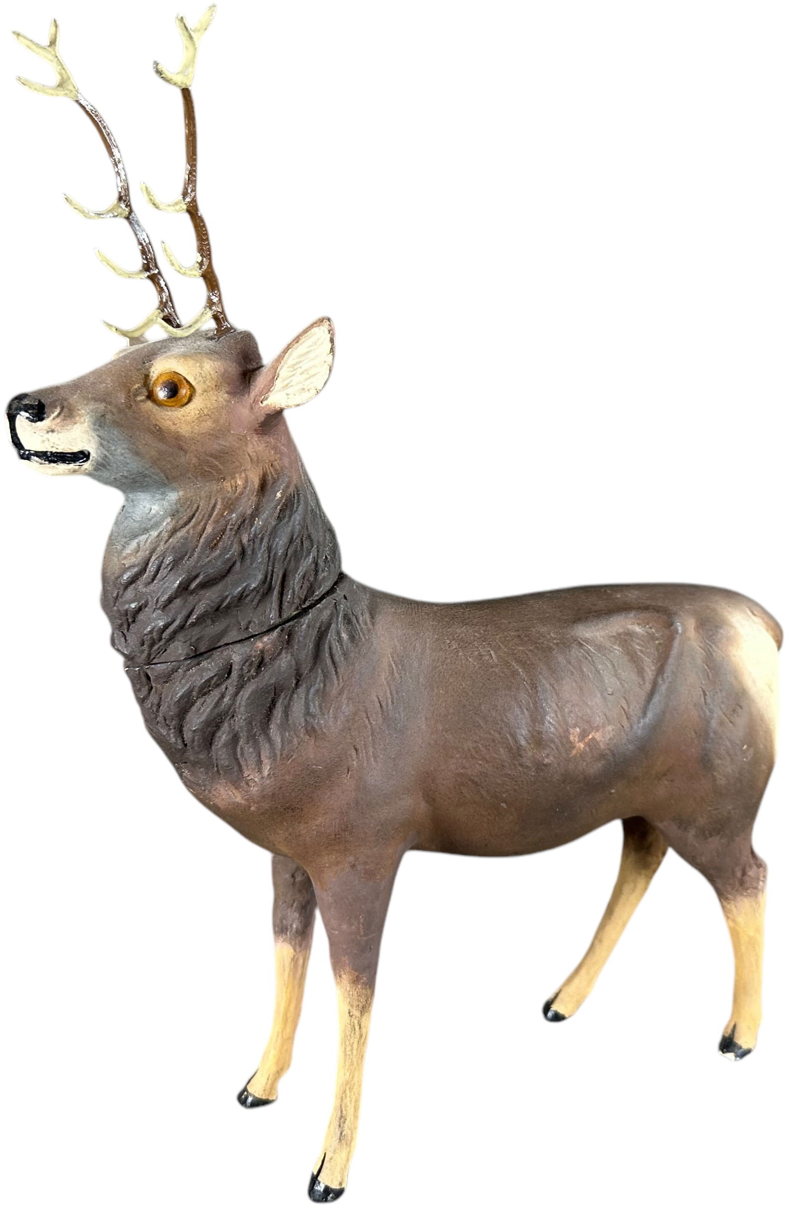 EXTRA LARGE GERMAN REINDEER CANDY CONTAINER (1 of 8)