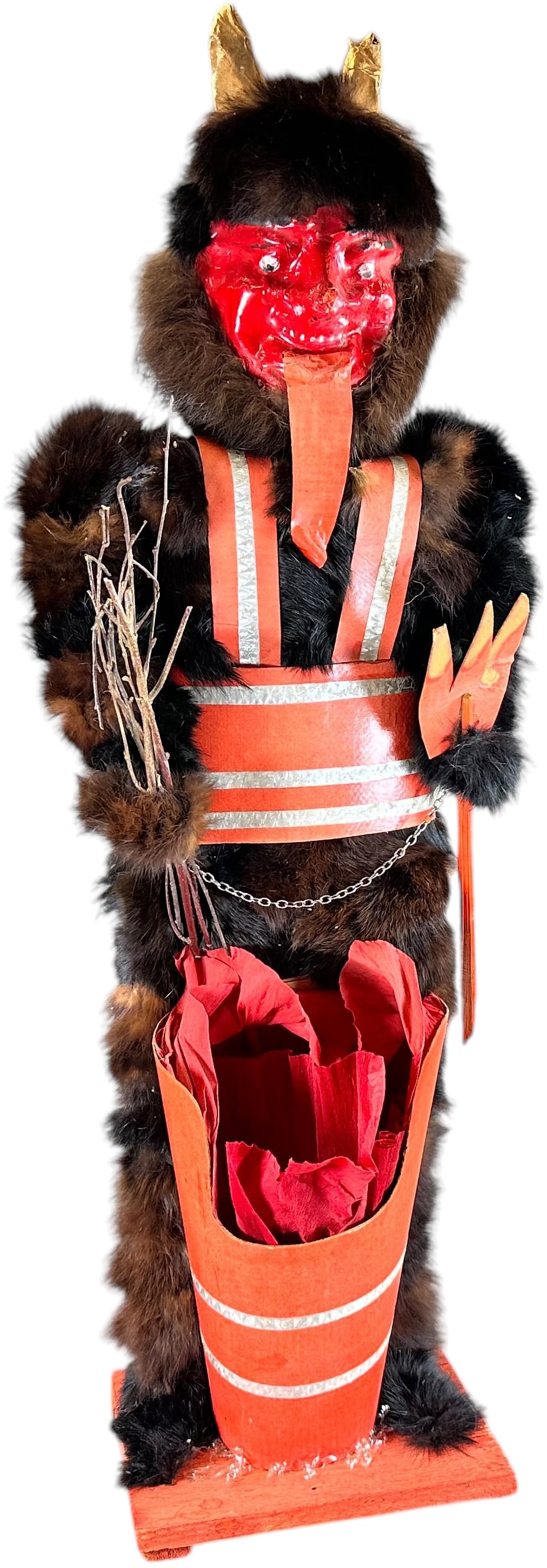 ENORMOUS STANDING KRAMPUS FIGURE W/ BASKET (1 of 5)