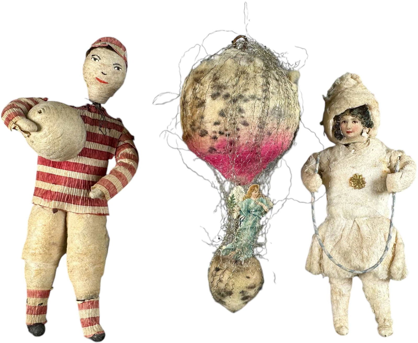 THREE COTTON CHRISTMAS ORNAMENTS (1 of 3)