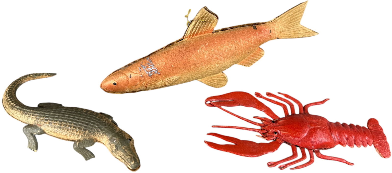 THREE DRESDEN WATER ANIMAL ORNAMENTS (1 of 4)