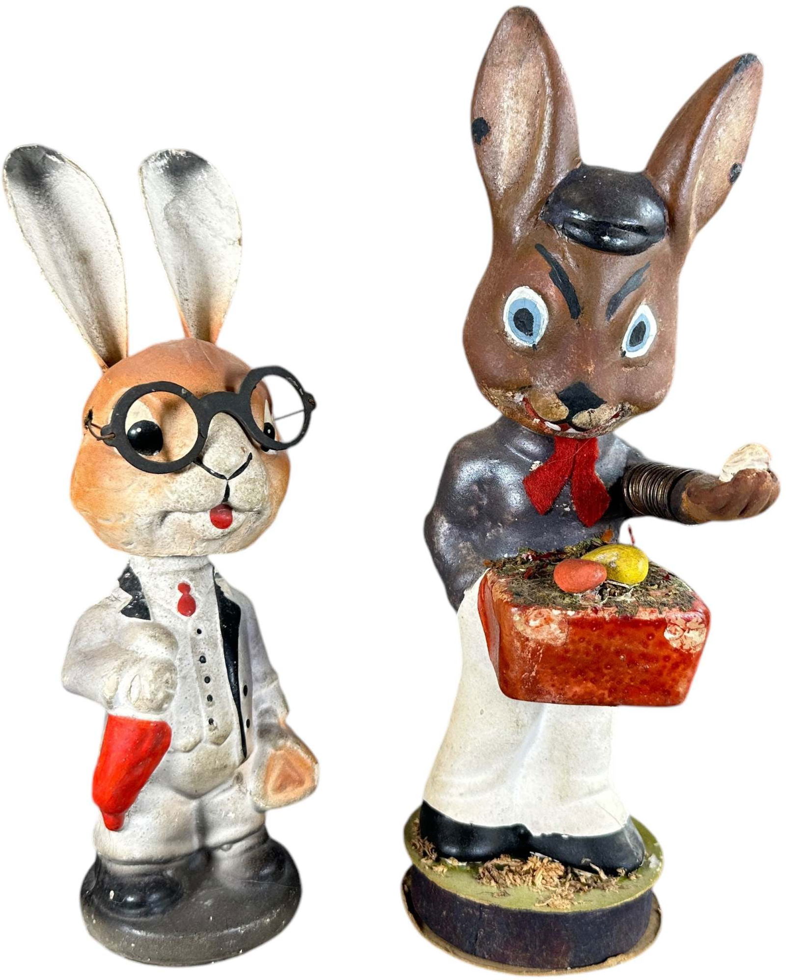 TWO BUNNY THEM BOBBLEHEAD NODDERS (1 of 4)