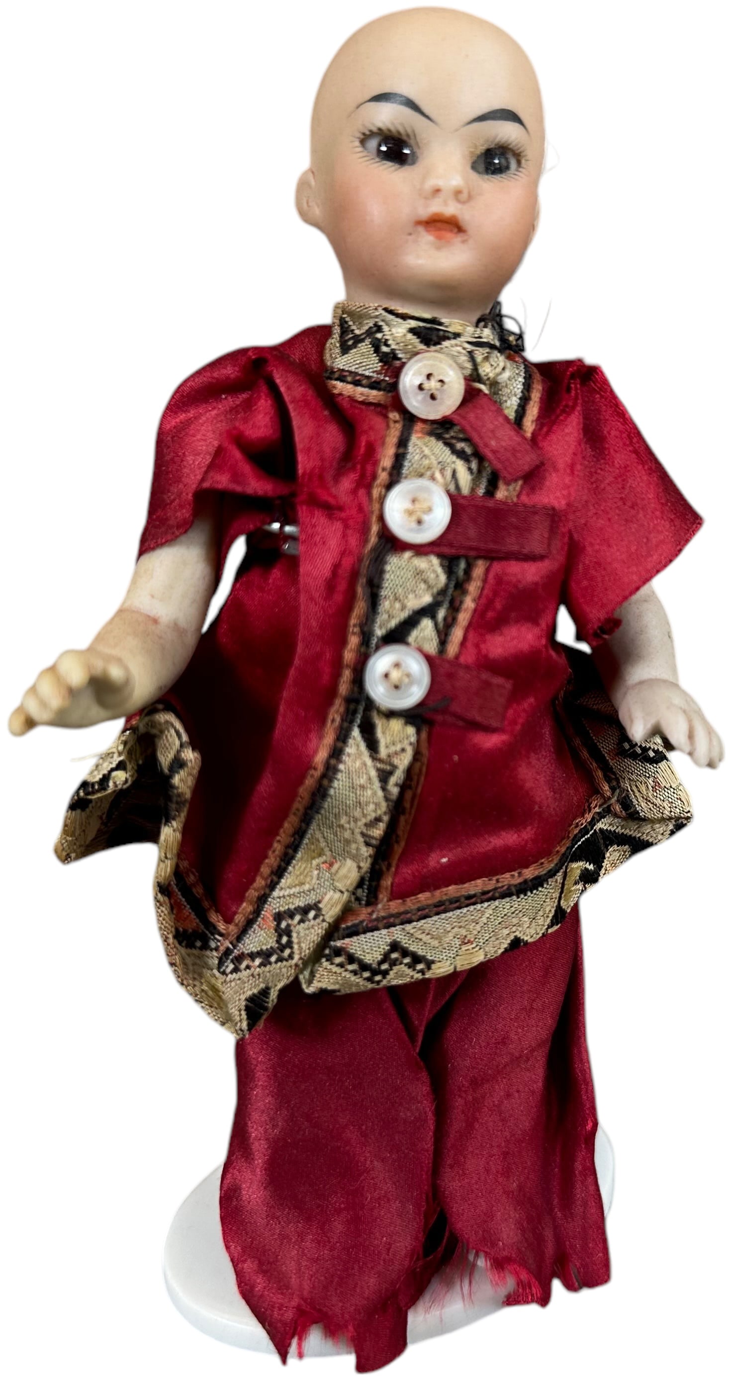 ALL BISQUE JOINTED DOLL IN ASIAN COSTUME (1 of 7)