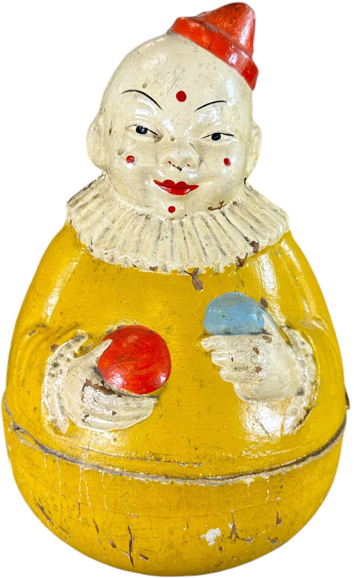 SCHOENHUT CLOWN W/ BALLS ROLY POLY (1 of 5)