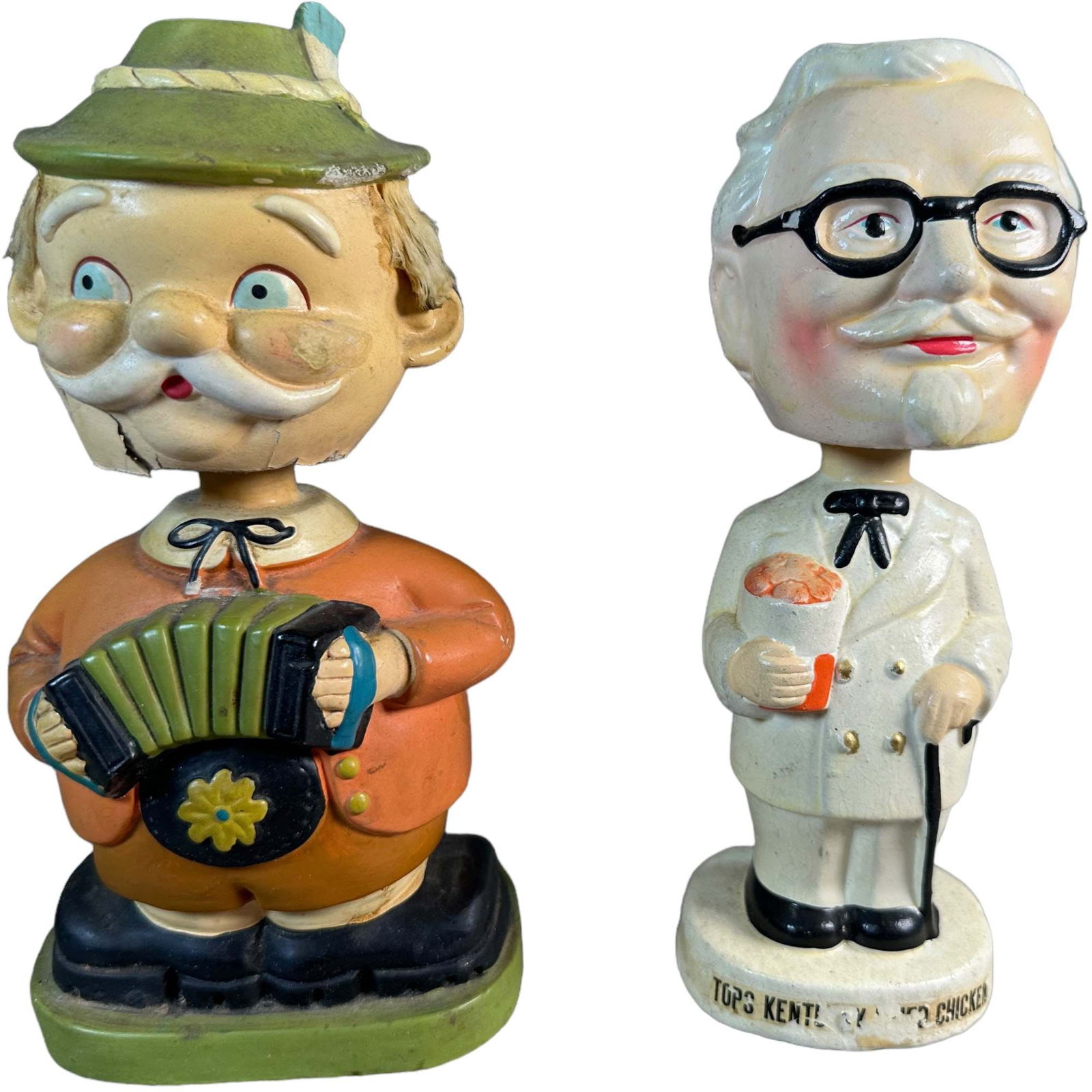 COLONEL SANDERS & CHARLIE WEAVER BOBBLEHEADS (1 of 6)