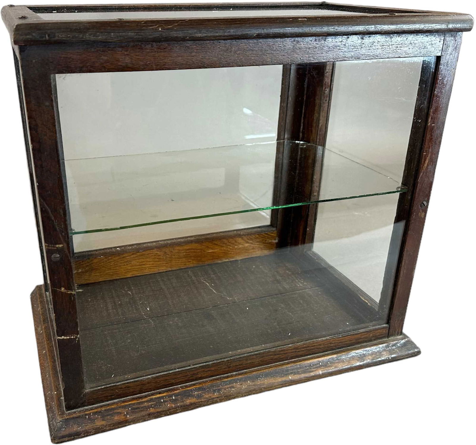 DARK BROWN WOOD DISPLAY CASE (1 of 8)