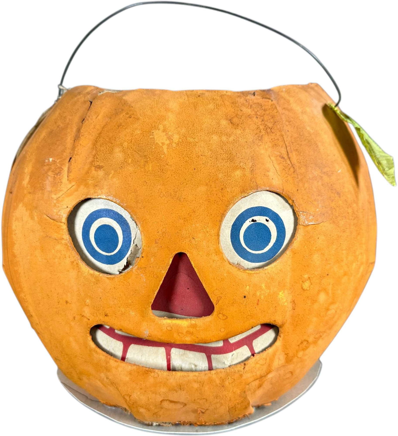 LARGE GERMAN JACK O LANTERN: 486. LARGE GERMAN JACK O LANTERN | 7" h. | Bottom is replaced, (Excellent Condition) | $250 - $500