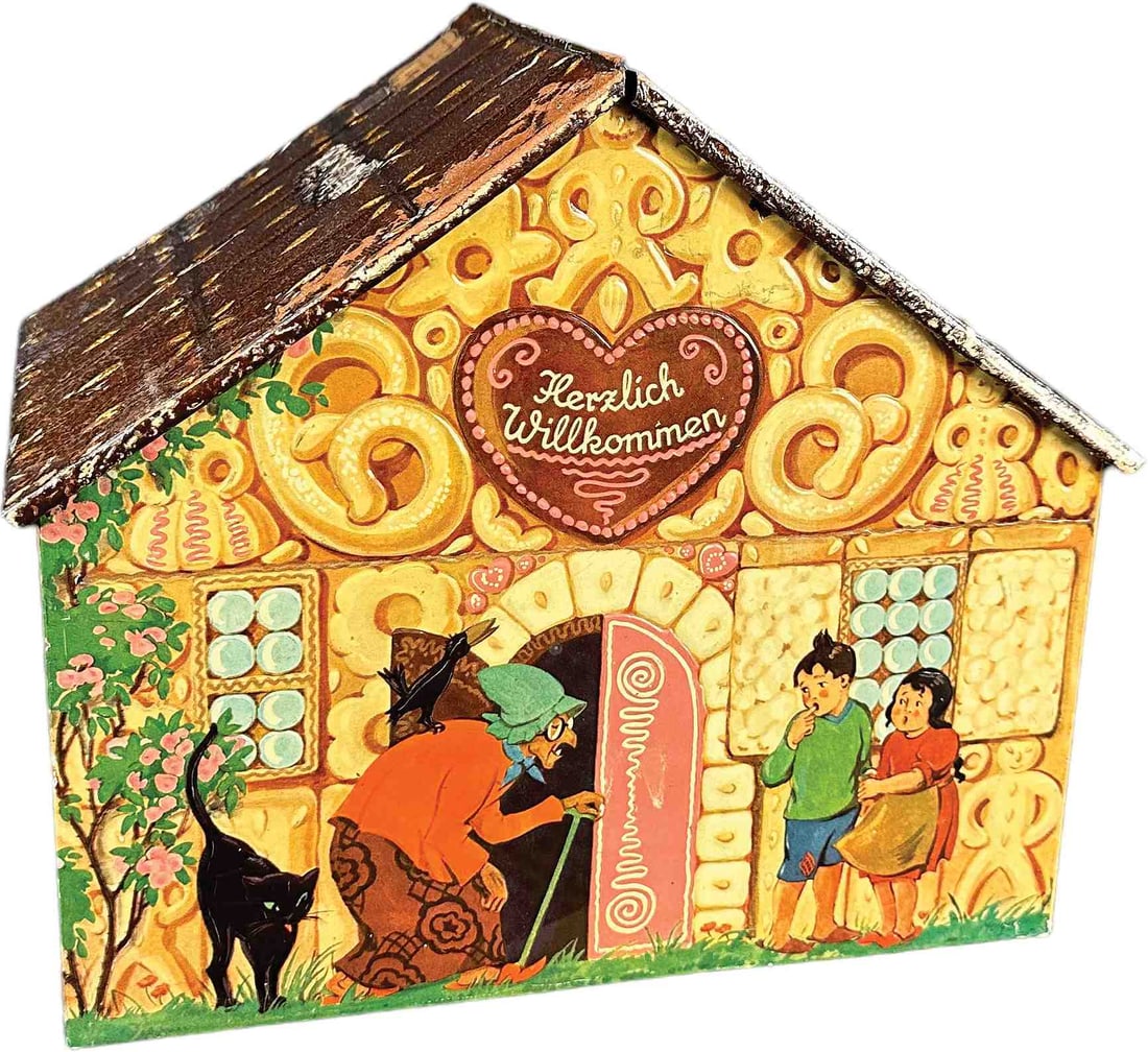 LARGE CHILDREN WELCOME BISCUIT TIN COTTAGE (1 of 10)