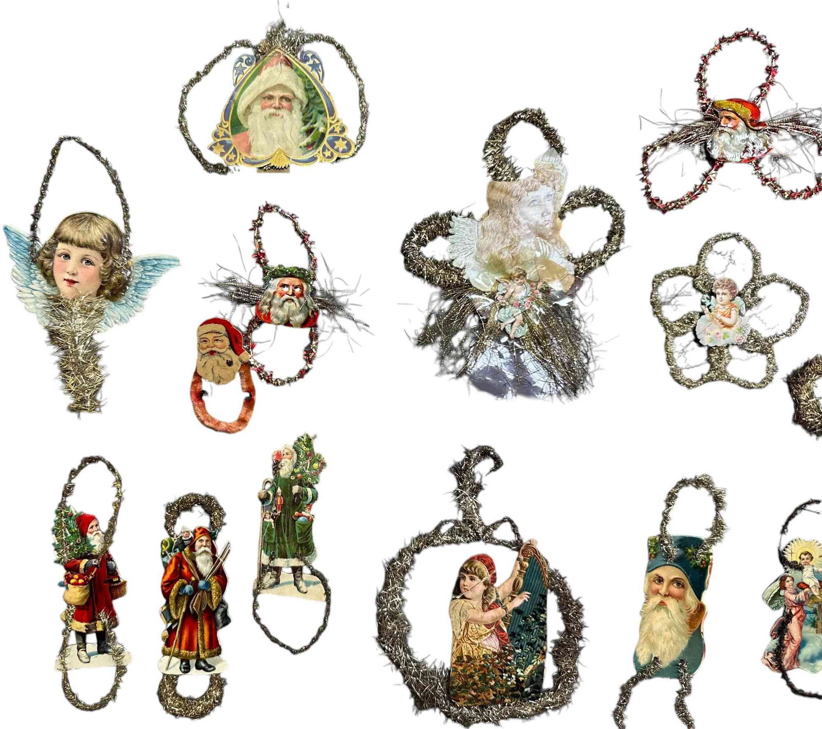 SIXTEEN SCRAP CHRISTMAS ORNAMENTS (1 of 3)