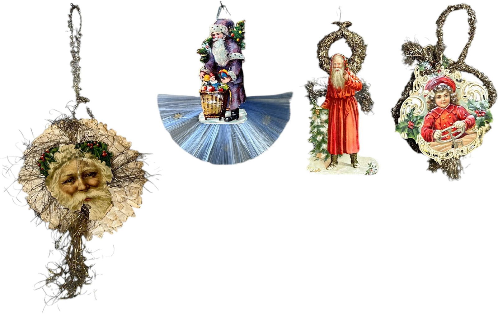 EIGHT SCRAP CHRISTMAS ORNAMENTS (1 of 2)