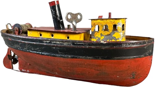 BING SMALL WIND-UP TUG BOAT