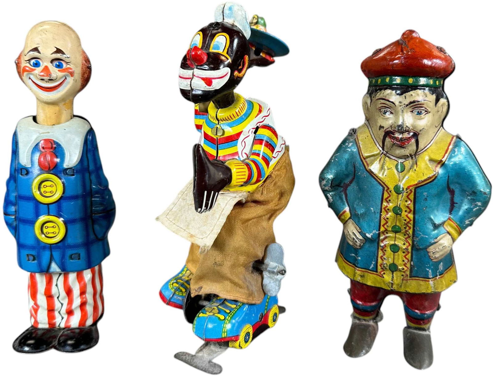 THREE LITHOGRAPHED TIN WIND-UP FIGURES (1 of 3)