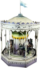 GERMAN HAND PAINTED MUSICAL CAROUSEL