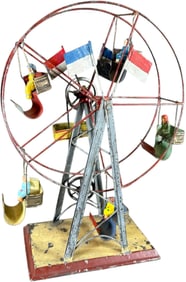 EARLY GERMAN HAND PAINTED FERRIS WHEEL