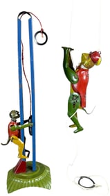 TWO DISTLER CLIMBING MONKEY PENNY TOYS