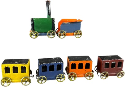 FRENCH HAND PAINTED PENNY TOY TRAIN