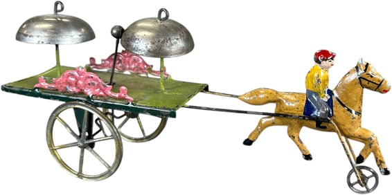 SMALL HORSE DRAWN BELL CHIME TOY
