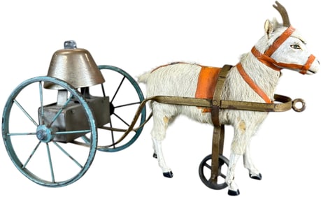 EUROPEAN GOAT DRAWN BELL TOY CHIMER