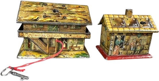 HANSEL GRETEL & SWISS CHALLET PENNY TOY BANKS