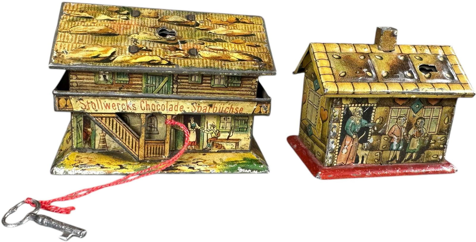 HANSEL GRETEL & SWISS CHALLET PENNY TOY BANKS (1 of 4)
