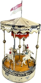 GERMAN HAND PAINTED MUSICAL CAROUSEL