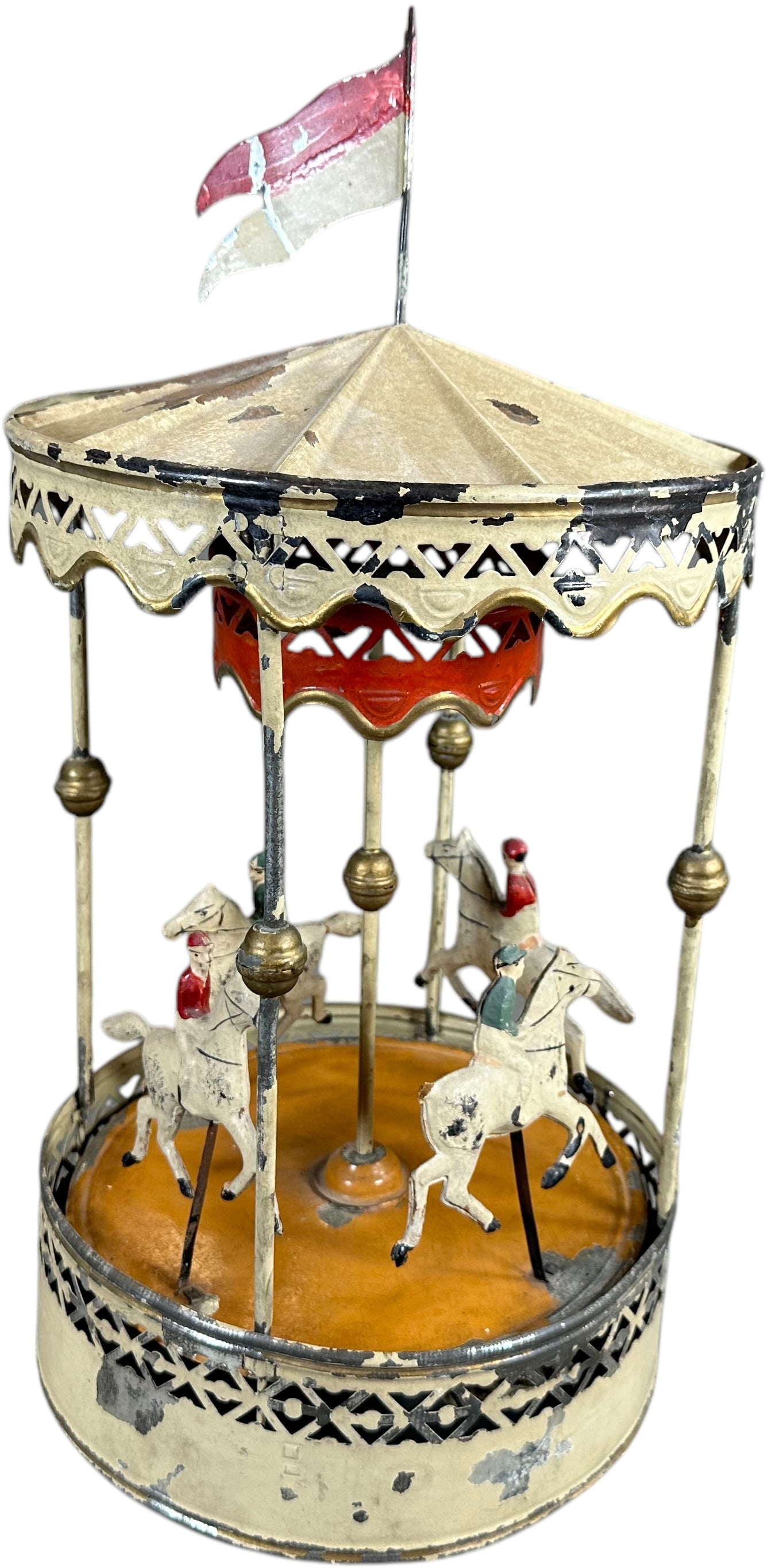 GERMAN HAND PAINTED MUSICAL CAROUSEL (1 of 7)