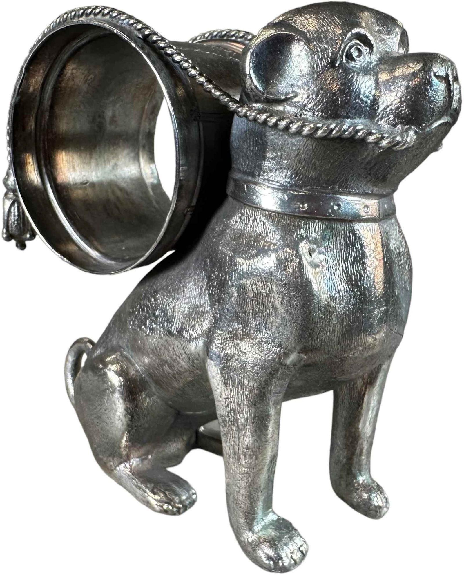 BULLDOG VICTORIAN FIGURAL NAPKIN RING (1 of 6)