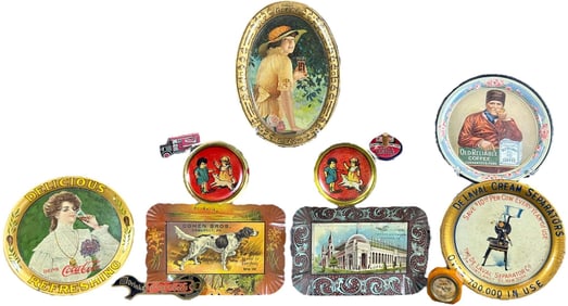 ADVERTISING TIP TRAYS & CRACKER JACK TOYS