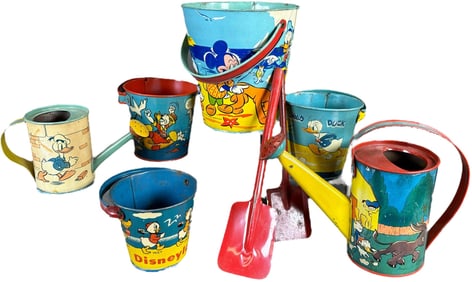DISNEY CHILDRENS SAND PAILS & WATER CANS