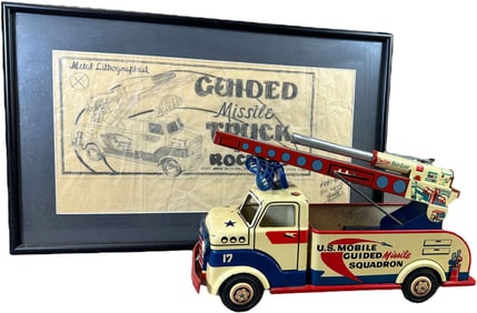 MARX GUIDED MISSILE TRUCK W/ ORIGINAL BOX ART