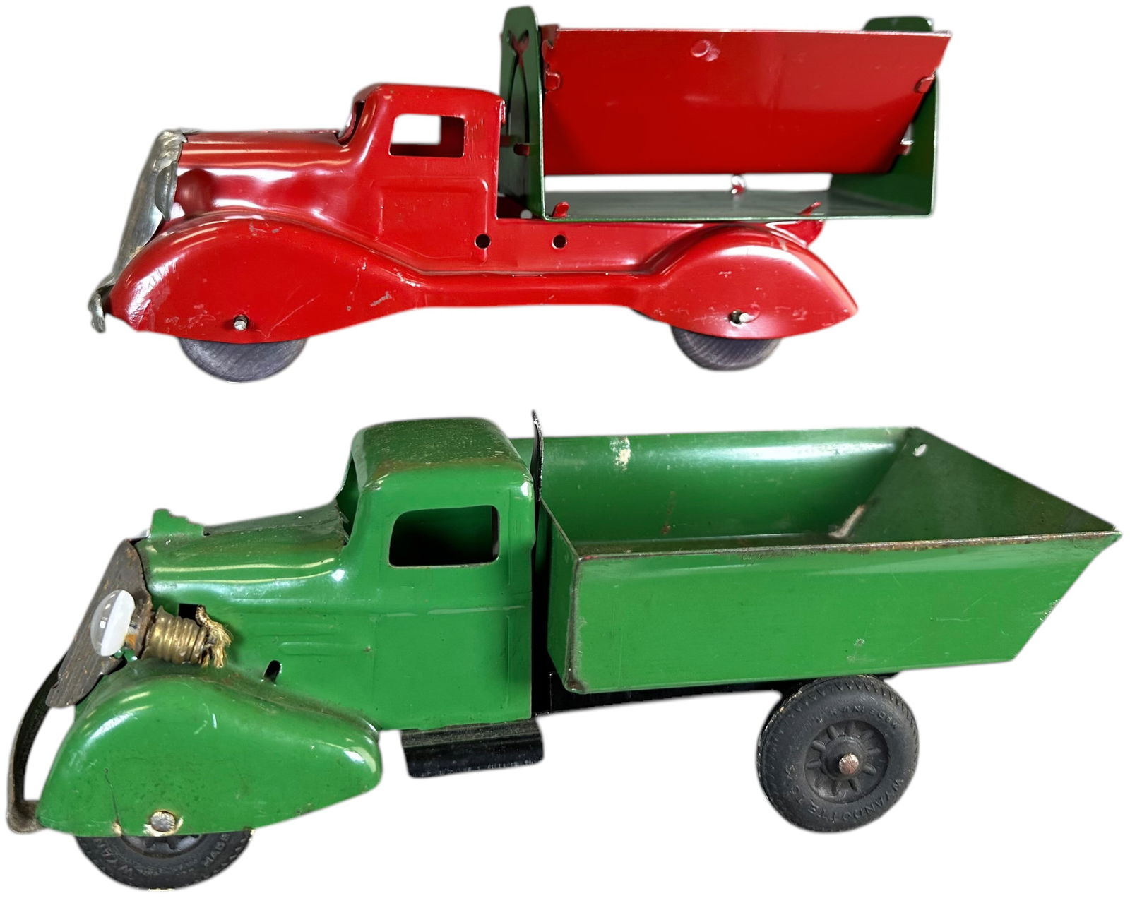 TWO WYANDOTTE TRUCKS W/ HEADLIGHTS (1 of 5)