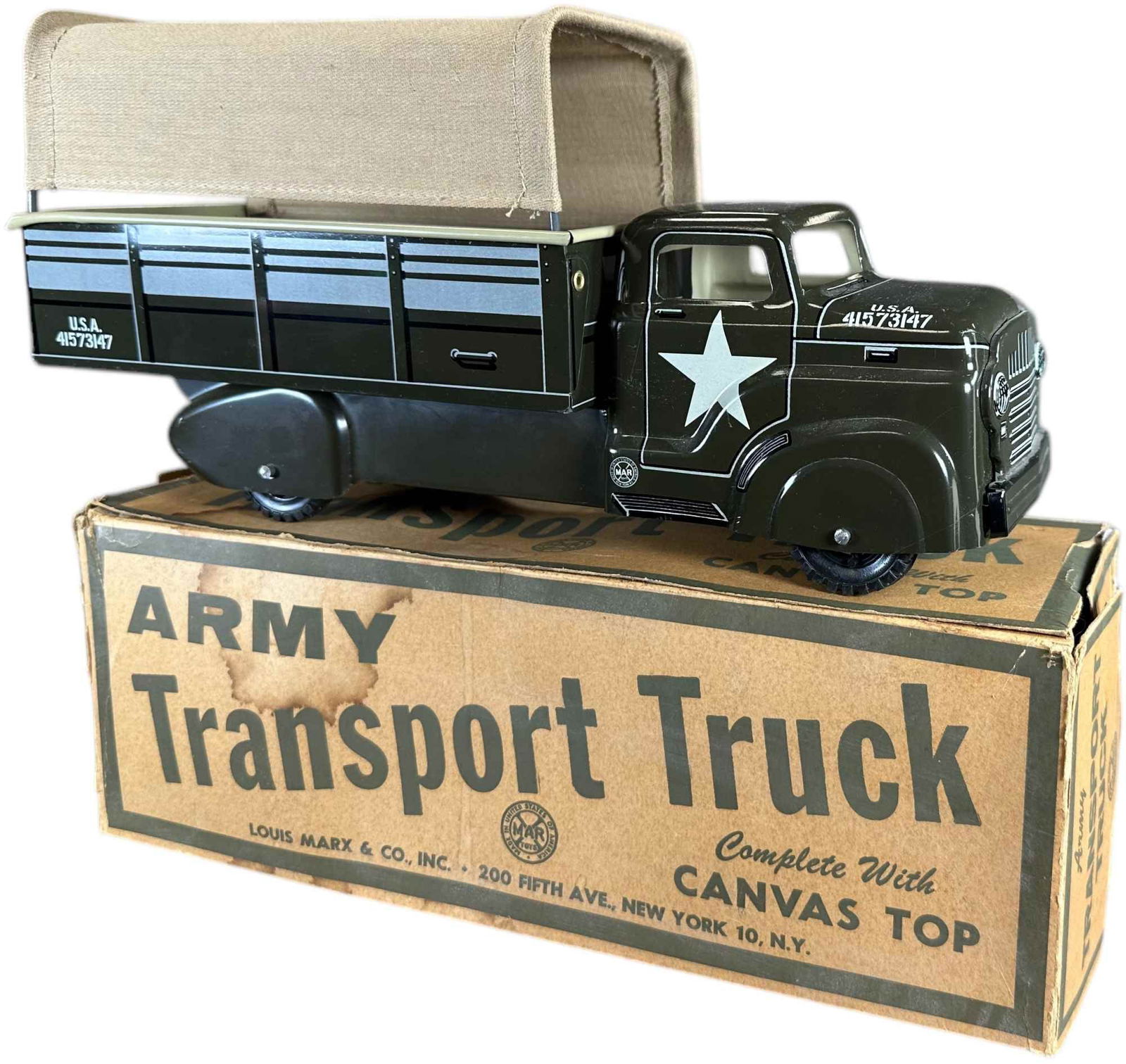 BOXED MARX ARMY TRANSPORT TRUCK (1 of 7)
