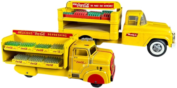 TWO COCA COLA DELIVERY TRUCK