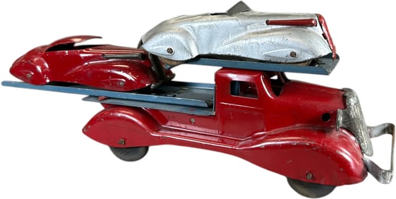 MARX TYPE 3 CAR CARRIER W/ HEADLIGHTS