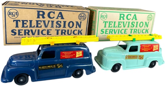 BOXED MARX RCA TELEVISION SERVICE TRUCKS