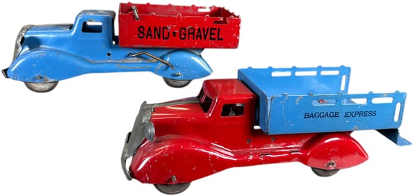 MARX SAND/GRAVEL & BAGGAGE EXPRESS TRUCKS