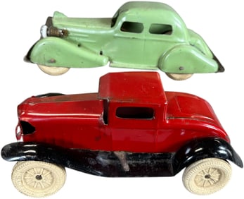 TWO WYANDOTTE PRESSED STEEL CARS