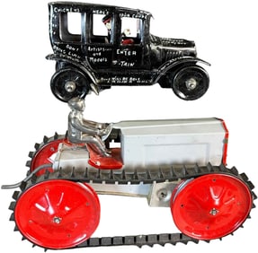 MARX JALOPY CAR & WOODHAVEN METAL TRACTOR