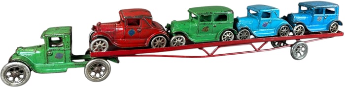 LARGE ARCADE FORD MODEL A CAR CARRIER