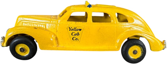 ALUMINUM ARCADE 1940S YELLOW CAB TAXI