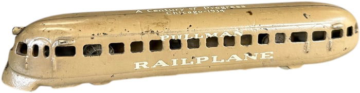 ARCADE CENTURY OF PROGRESS PULLMAN RAILPLANE
