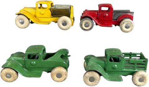 FOUR SMALL KILGORE UTILITY TRUCKS