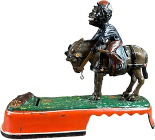 SPISE A MULE MECHANICAL BANK - JOCKEY