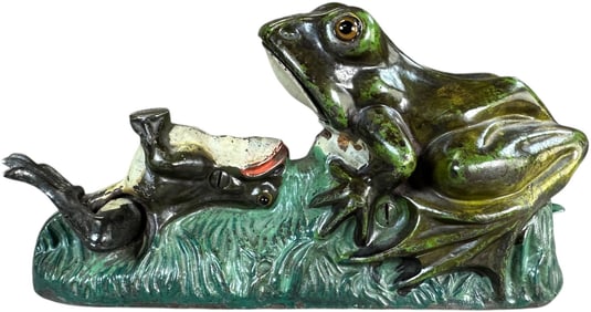 TWO FROGS MECHANICAL BANK