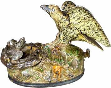 EAGLE AND EAGLETS MECHANICAL BANK