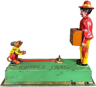 HUBLEY MONKEY MECHANICAL BANK